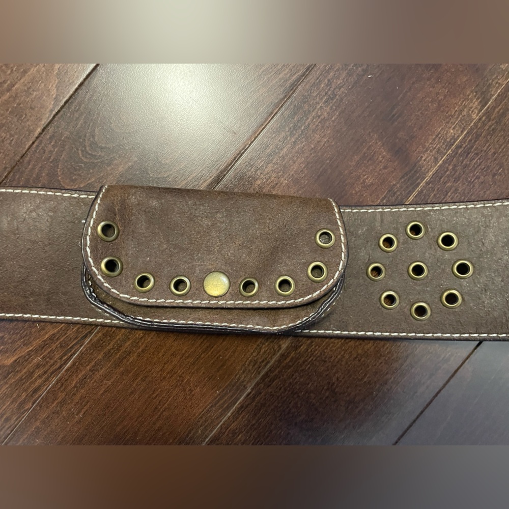 Boho Leather Belt with pouch belt bag festival